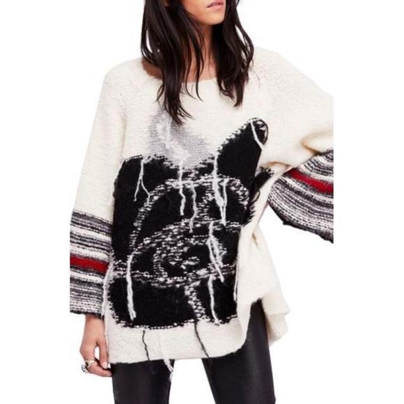 Free People Sweaters - NWT Free People Ivory Last Rose Sweater